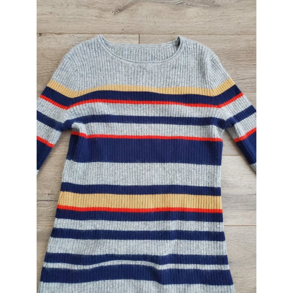Stripe Knit Dress With Bell Sleeves No Label. Measures M - Picture 4 of 4